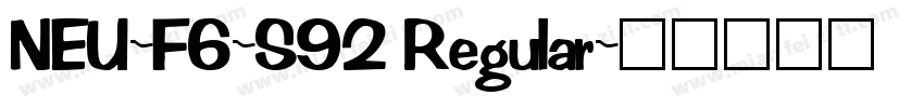 NEU-F6-S92 Regular字体转换